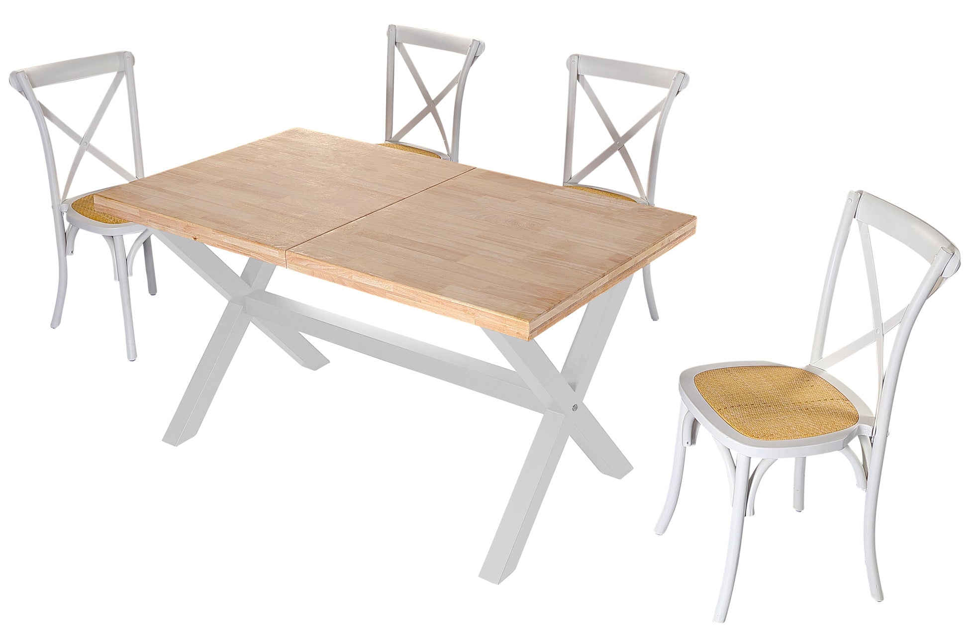 Mesa de comedor extensible Seri roble claro 140(180-220)x90x76cm