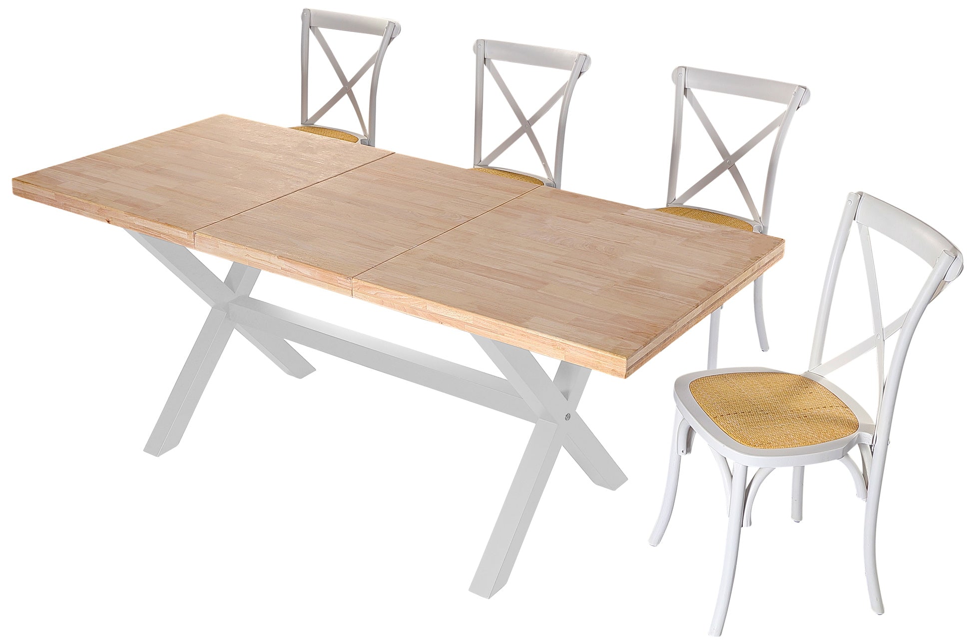 Mesa de comedor extensible Seri roble claro 140(180-220)x90x76cm