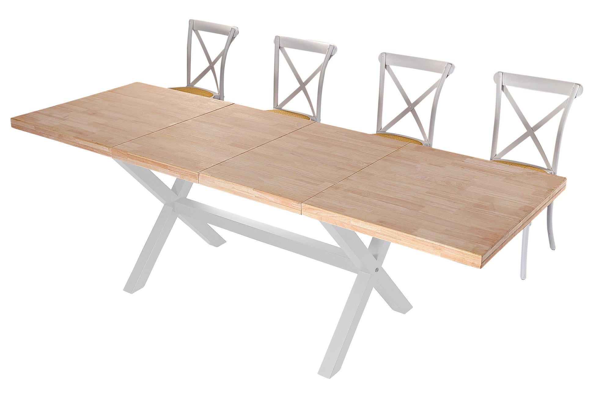 Mesa de comedor extensible Seri roble claro 140(180-220)x90x76cm