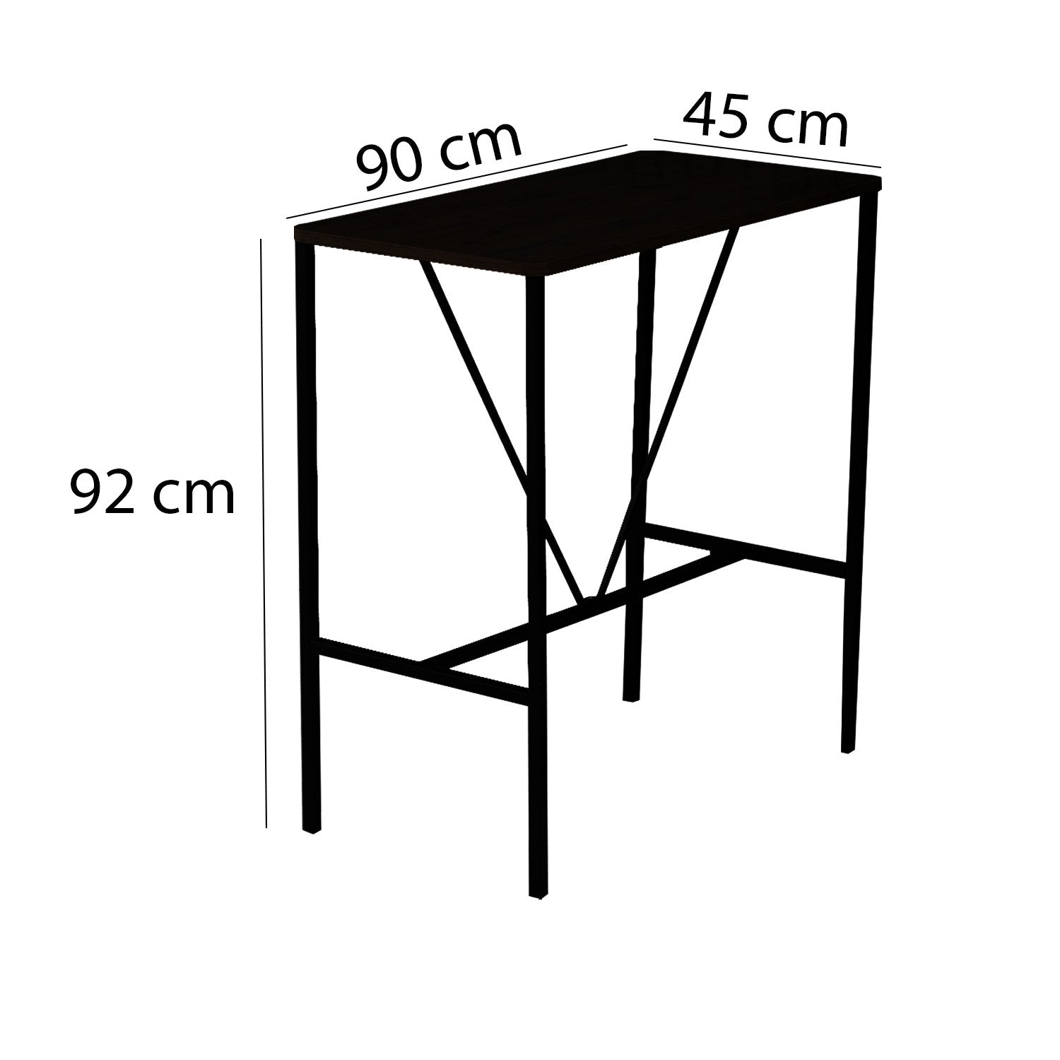 Mesa alta Plaka 90x45x92cm