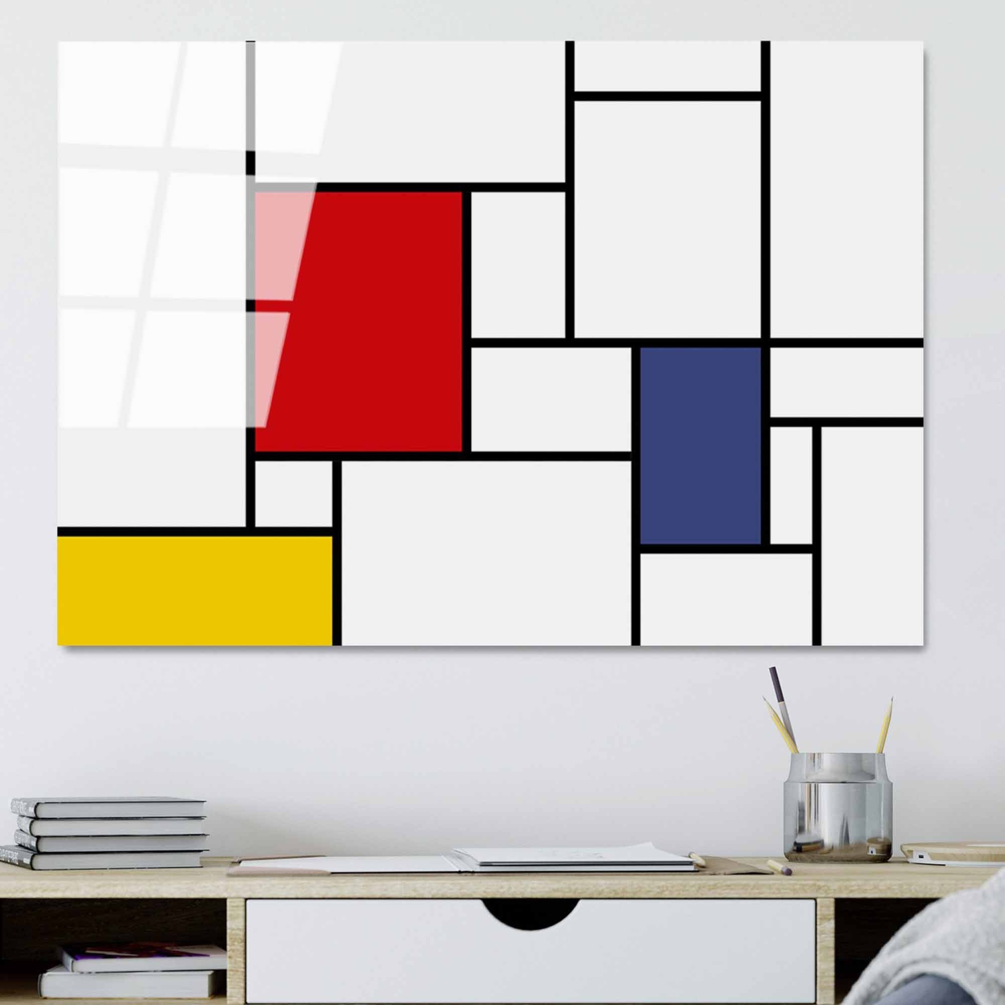 Cuadro cristal templado Squares 100x70cm