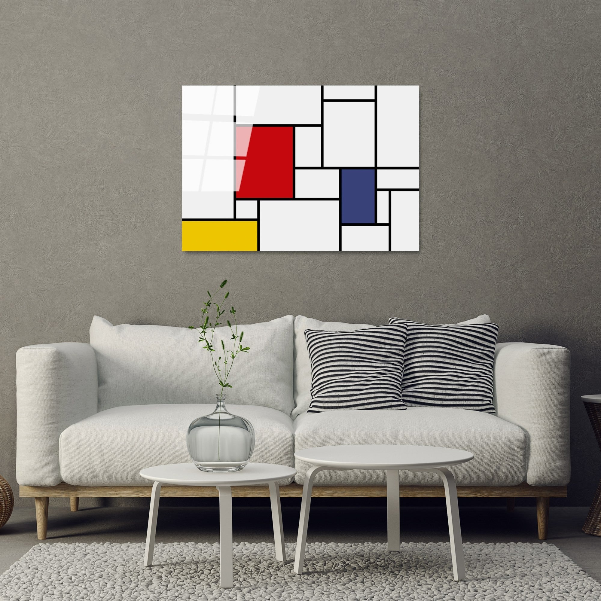 Cuadro cristal templado Squares 100x70cm