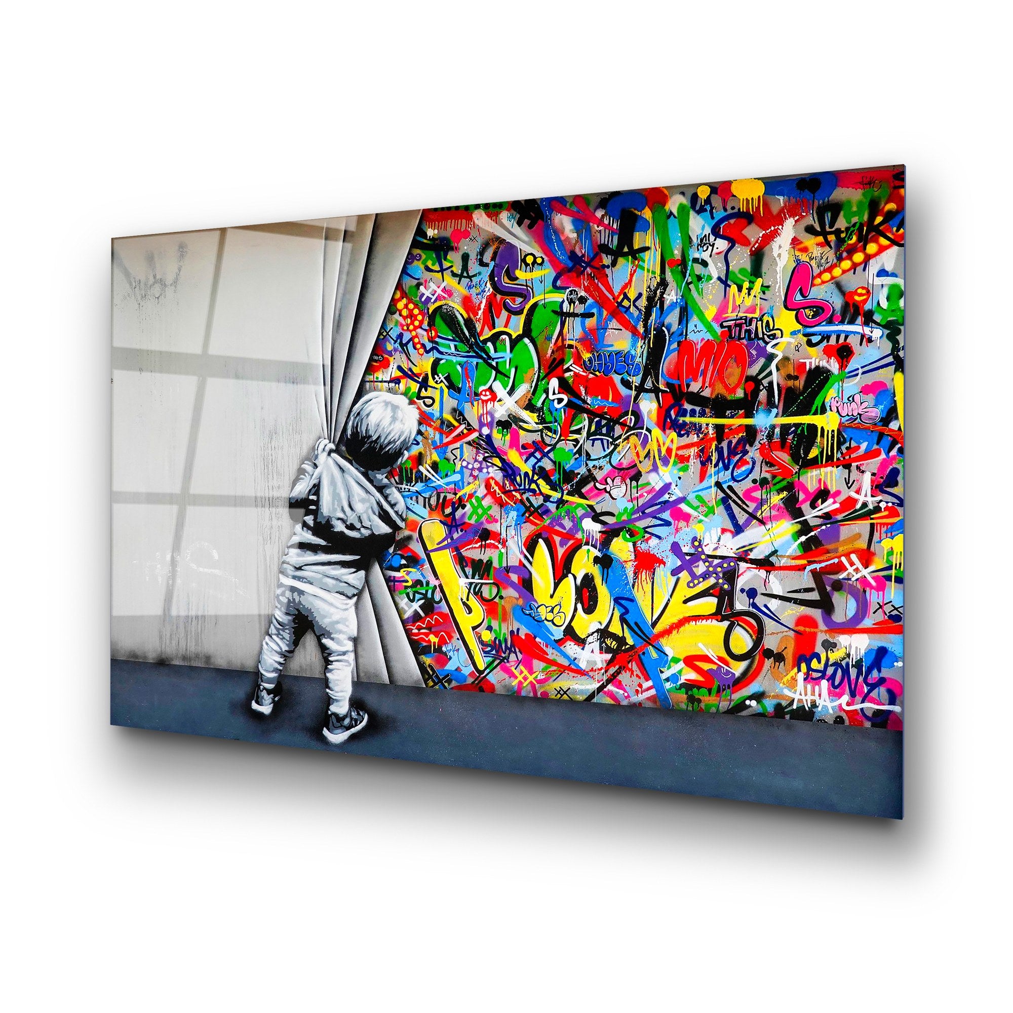 Cuadro cristal templado Street Art 100x70cm