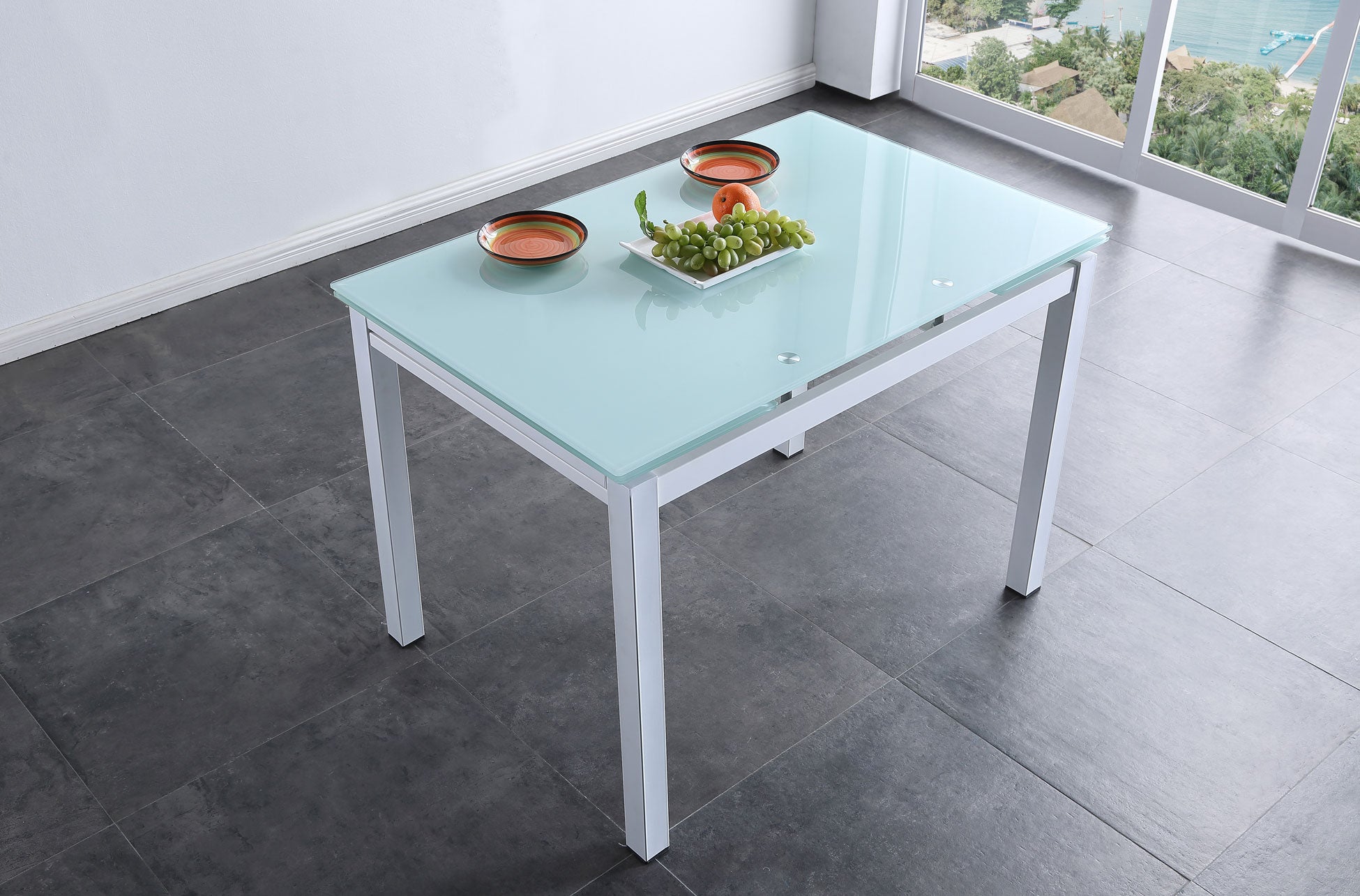 Mesa de comedor extensible Ives blanca 110(170)x70x75cm