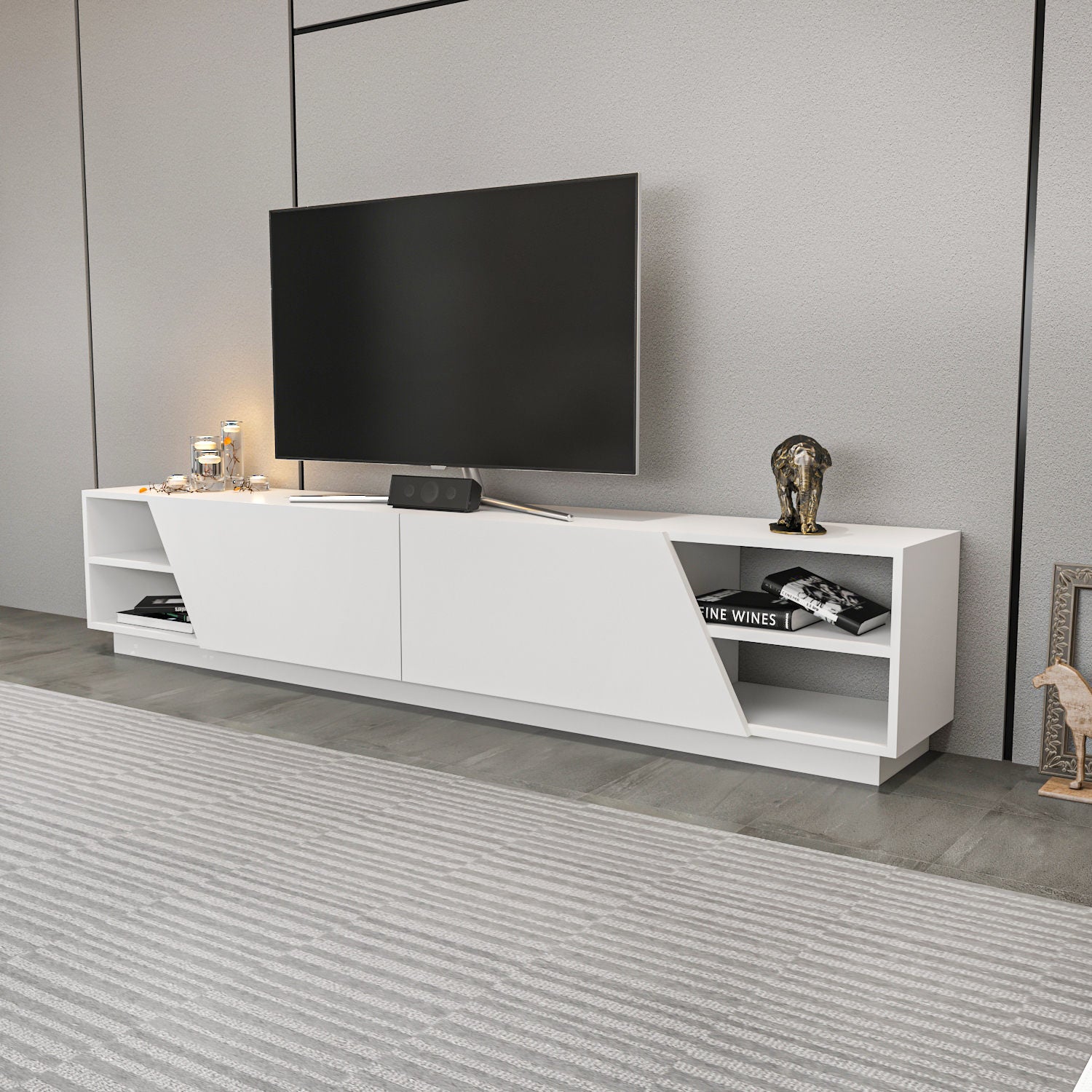 Mueble TV Randall Blanco 240x37x47cm