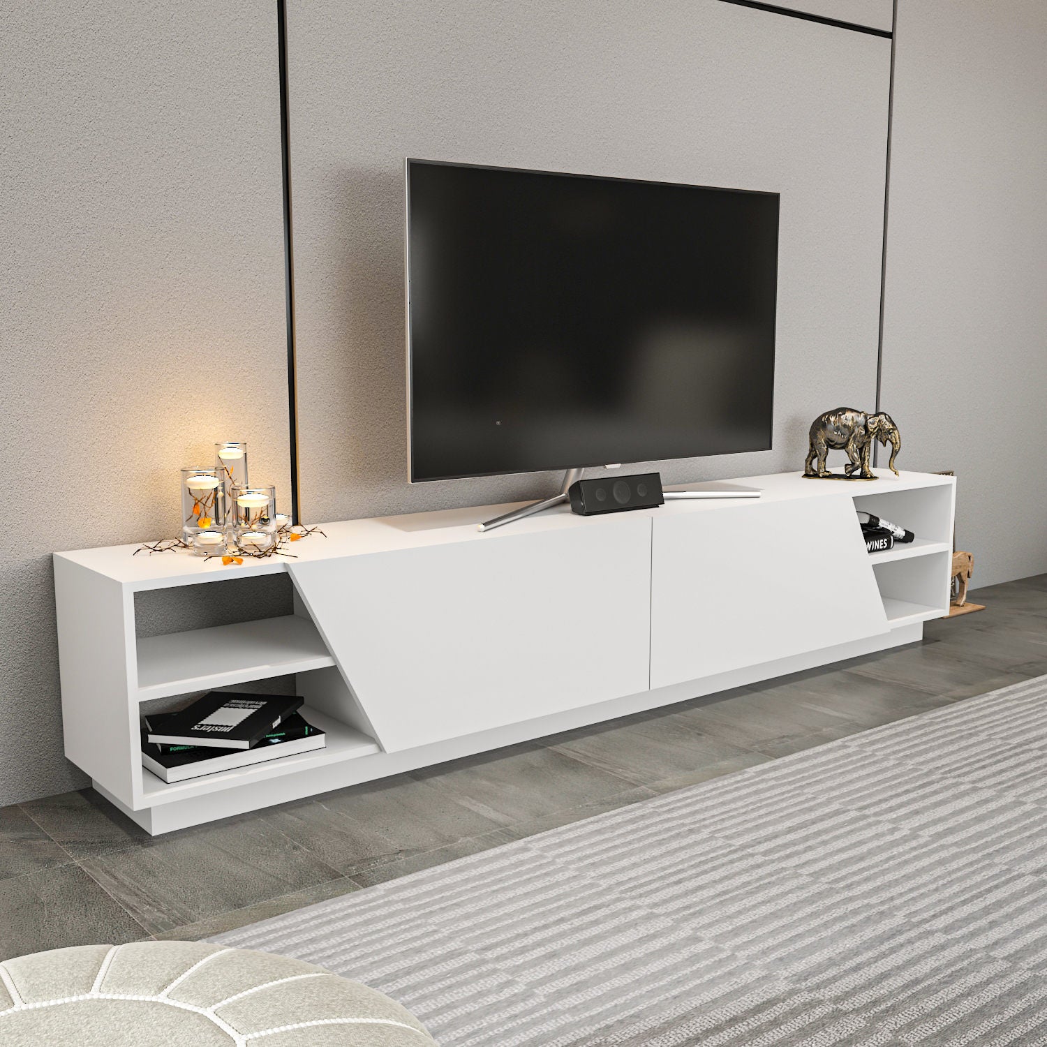 Mueble TV Randall Blanco 240x37x47cm