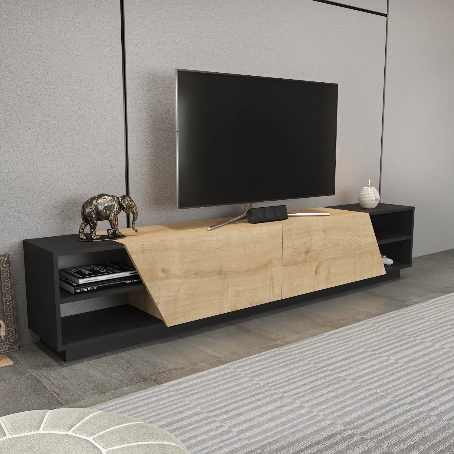 Mueble TV Randall Roble 240x37x47cm