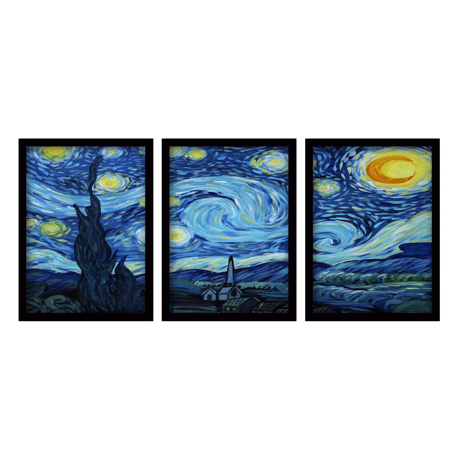 Set de cuadros Night 35x45cm