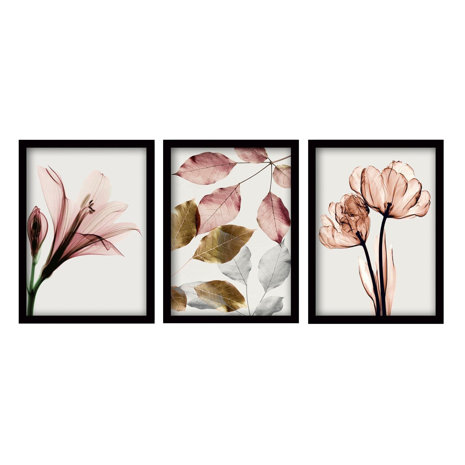 Set de cuadros Pink Flower 35x45cm