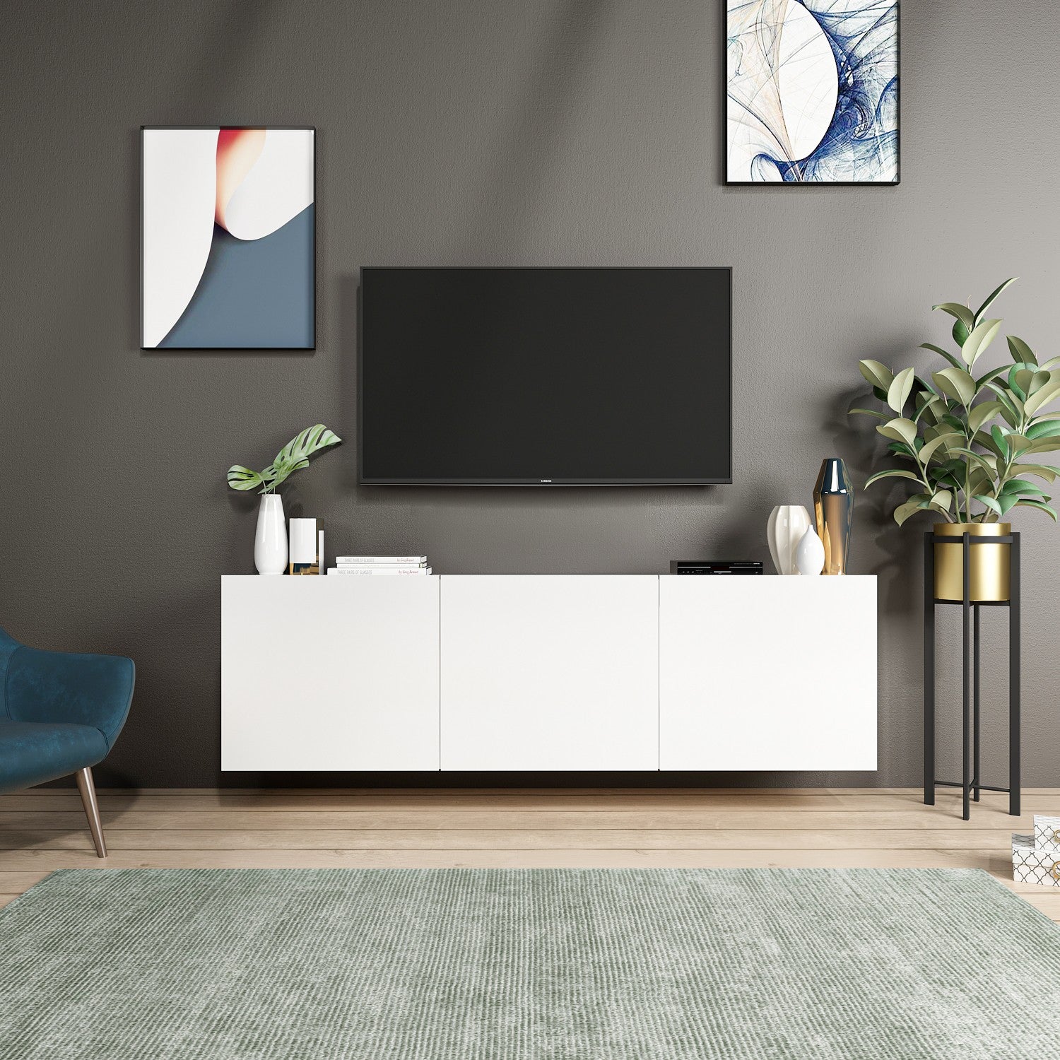 Mueble TV Messina 150x31x44cm