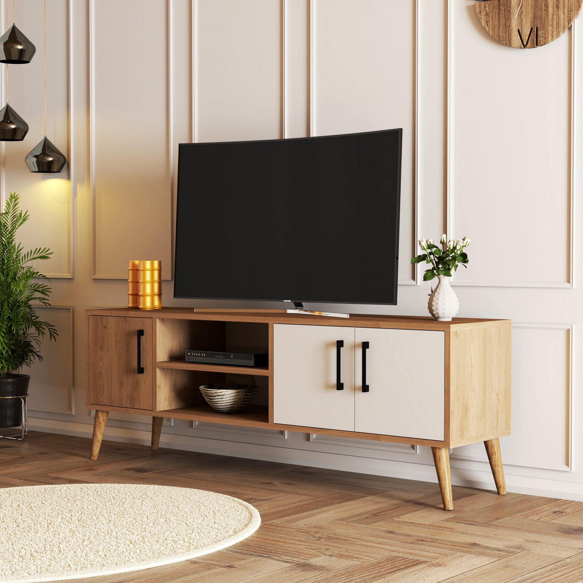 Mueble TV Inaya Blanco 150x35x53cm