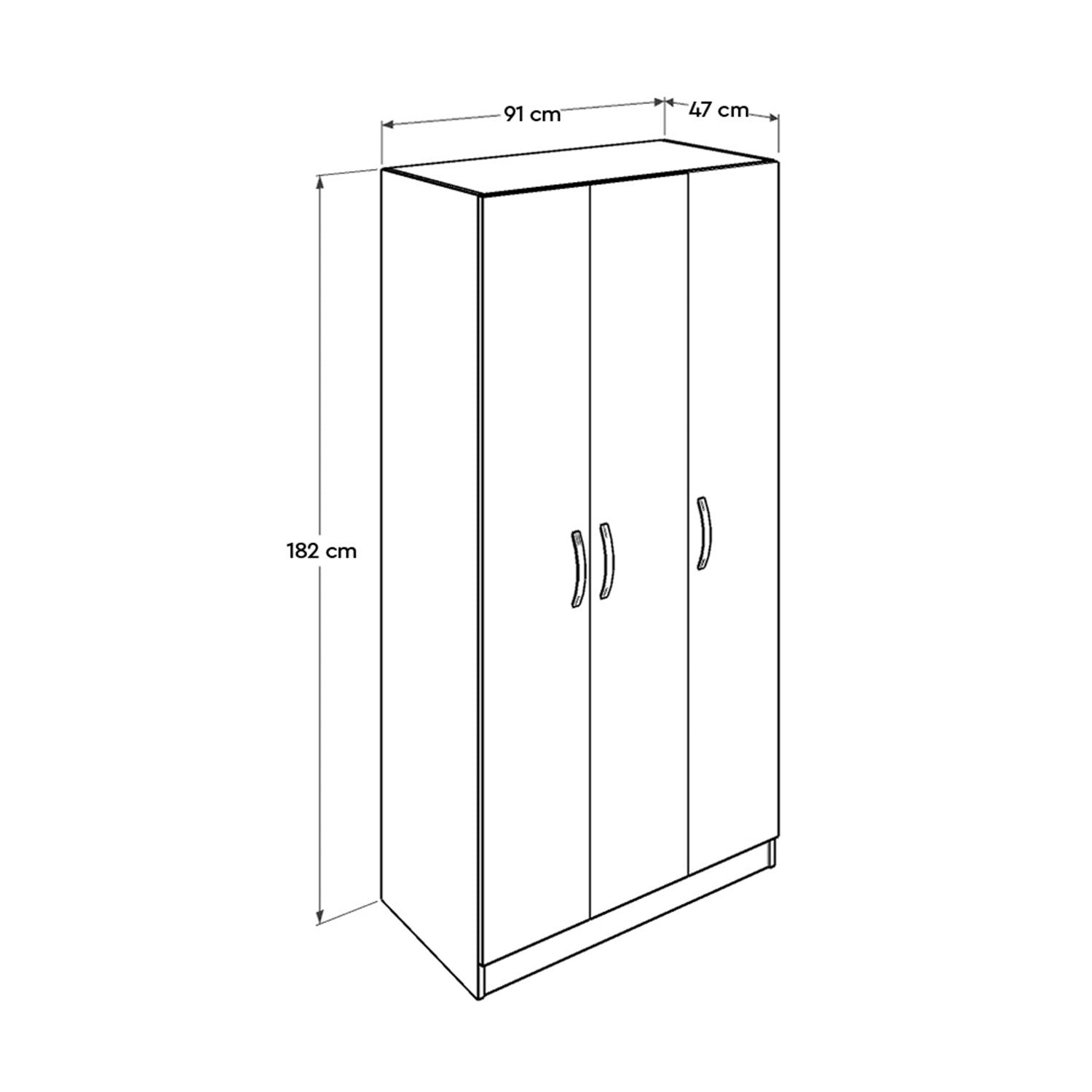 Armario Oklahoma 91x47x182cm