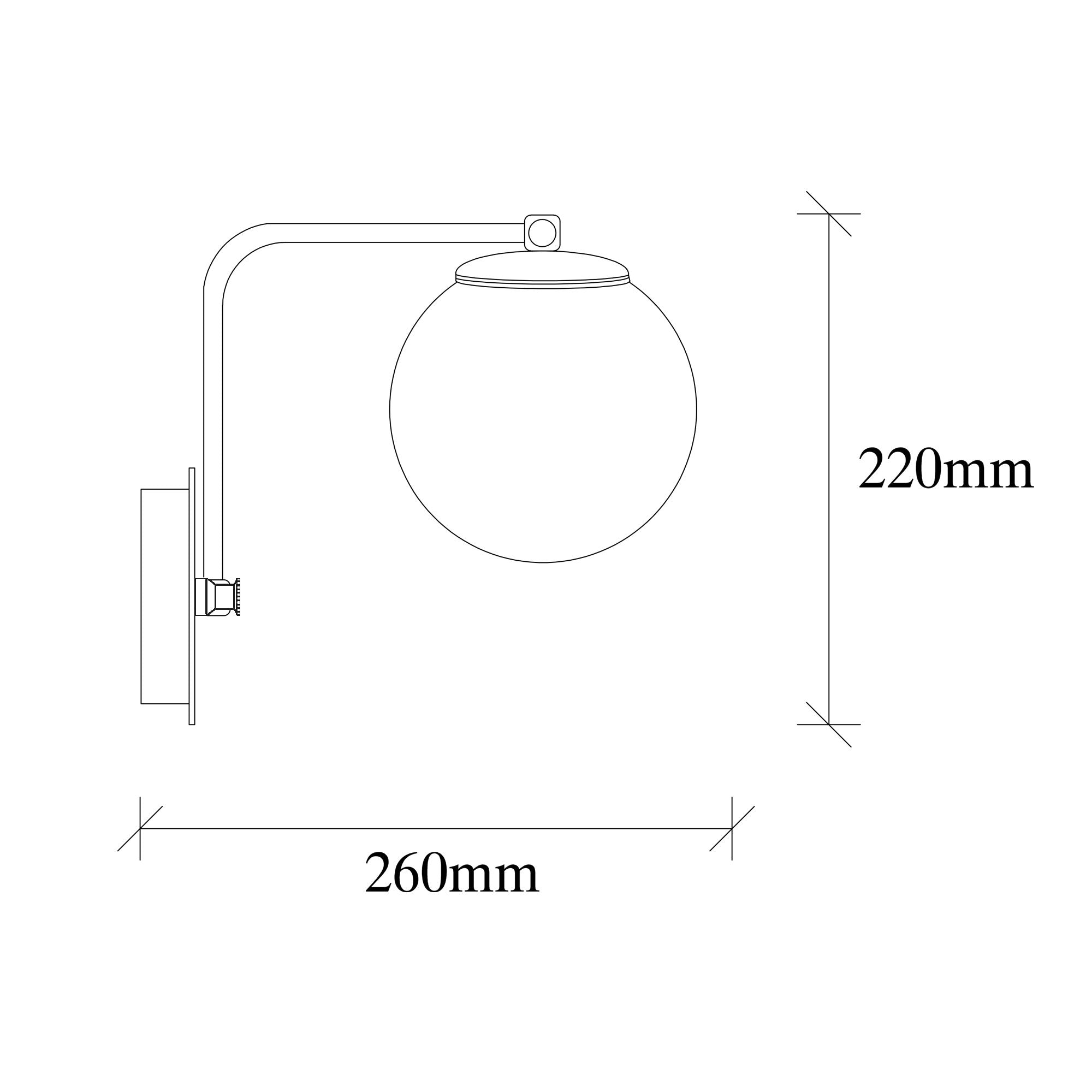 Aplique de pared Amed 26x26x22cm