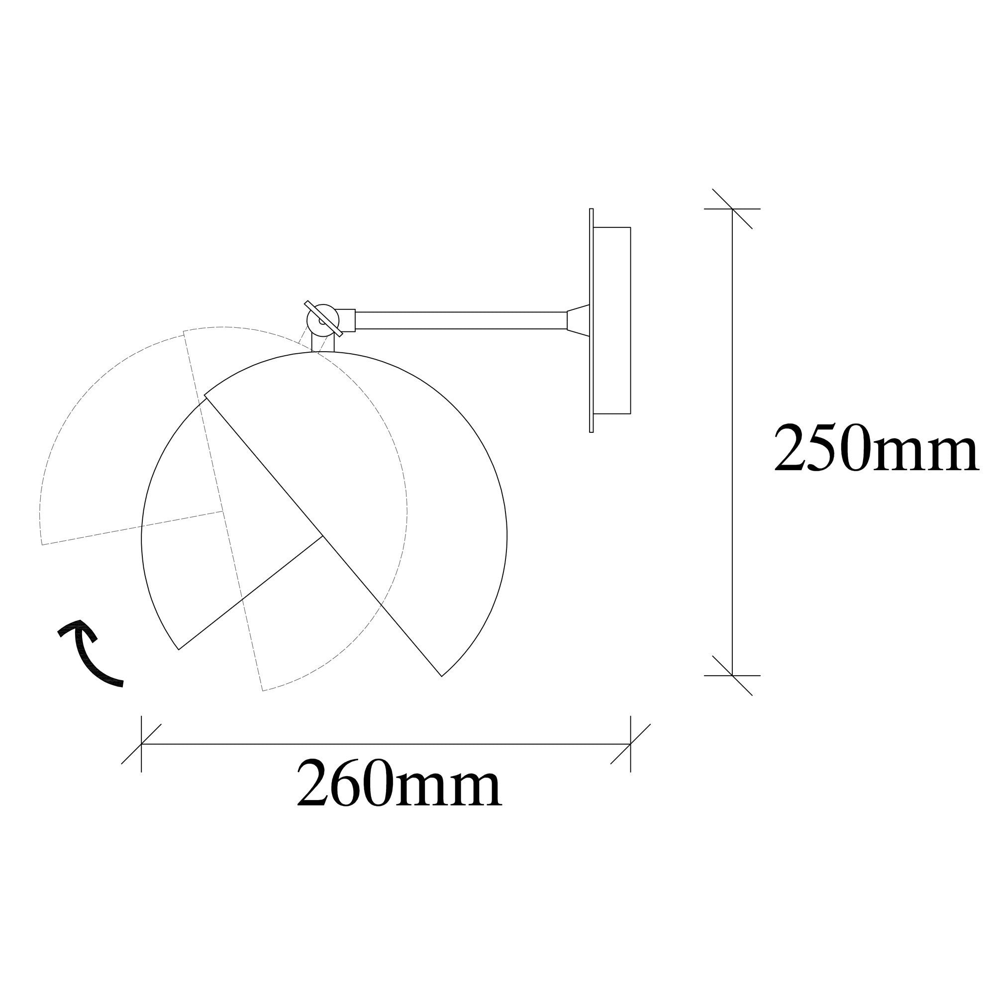 Aplique de pared Viena 20x26x25cm