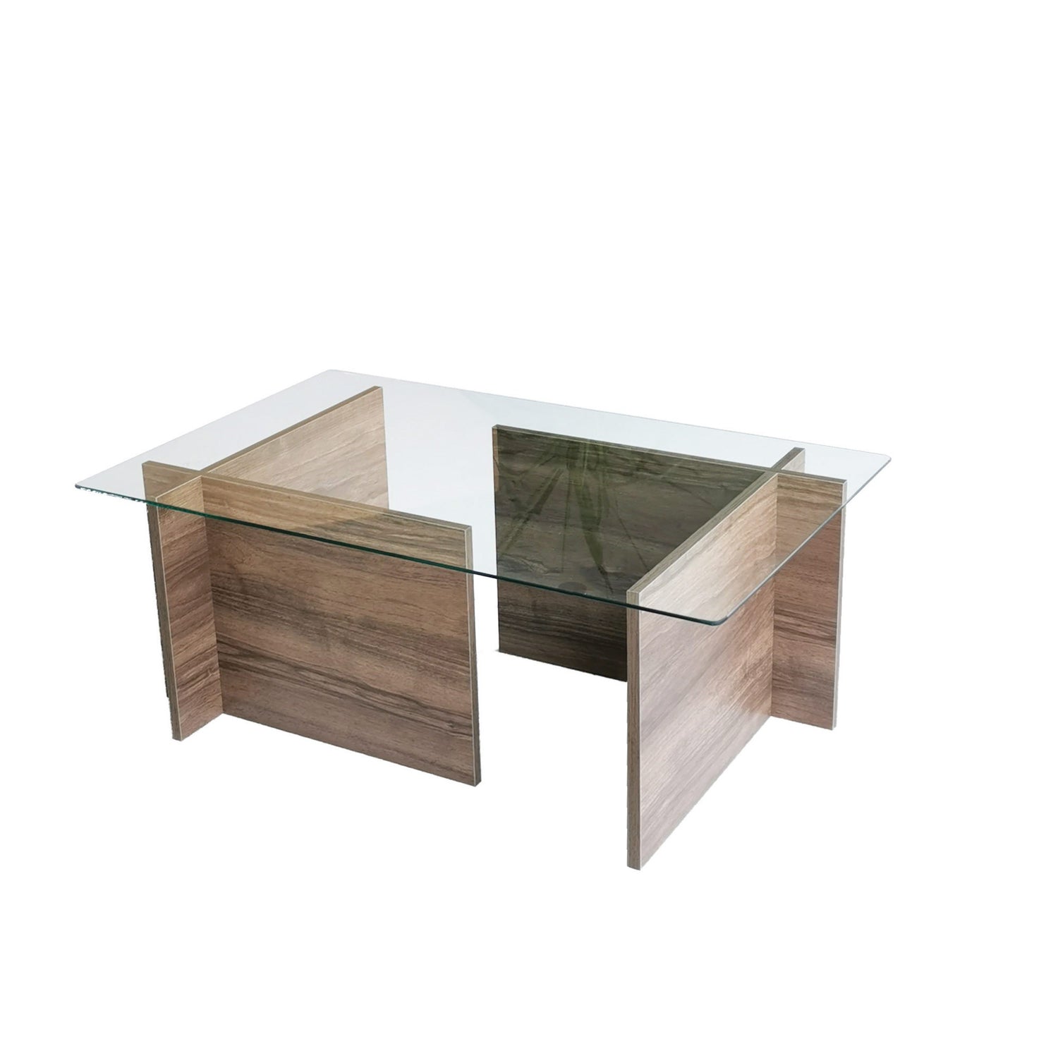 Mesa de centro Trinsky Nogal 105x65x40cm