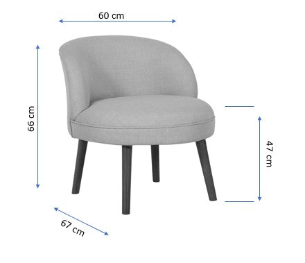 Sillón Simbel verde 60x67x66cm