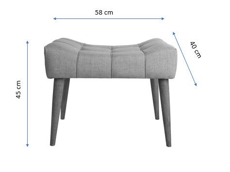 Banqueta Brive mostaza 58x40x45cm