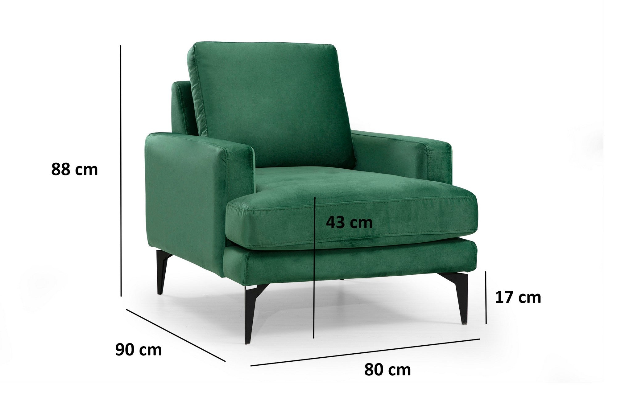 Sillón Samar Verde 90x80x88cm