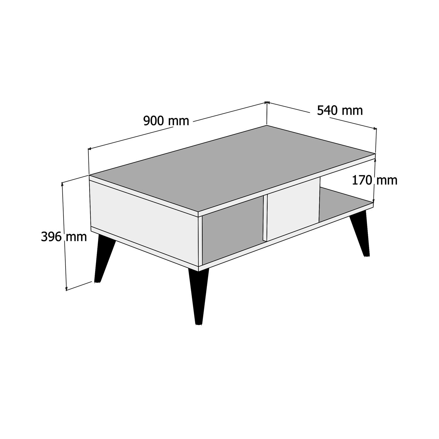 Mesa de centro Muller 90x54x40cm