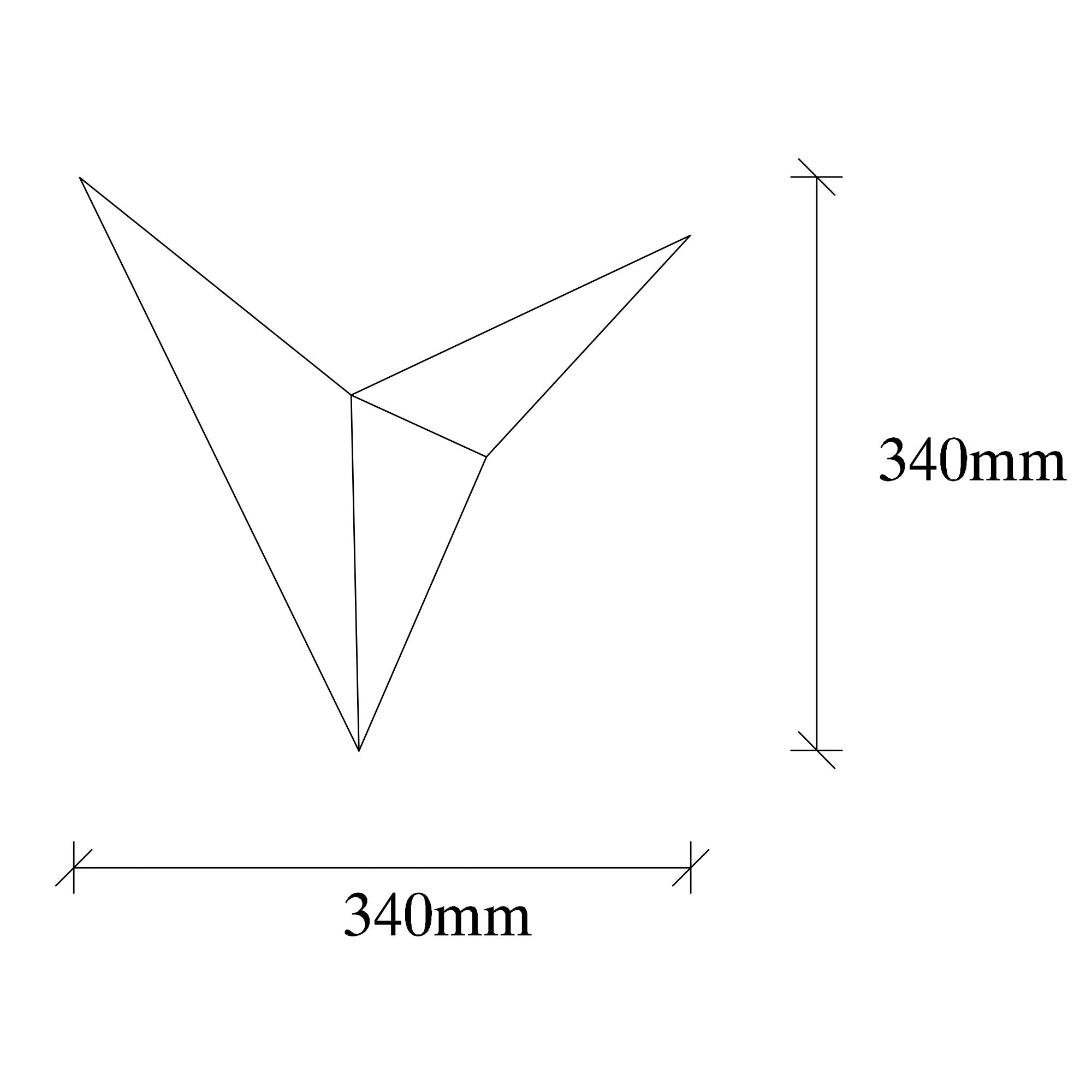 Aplique de pared Maule dorado 34x5x34cm