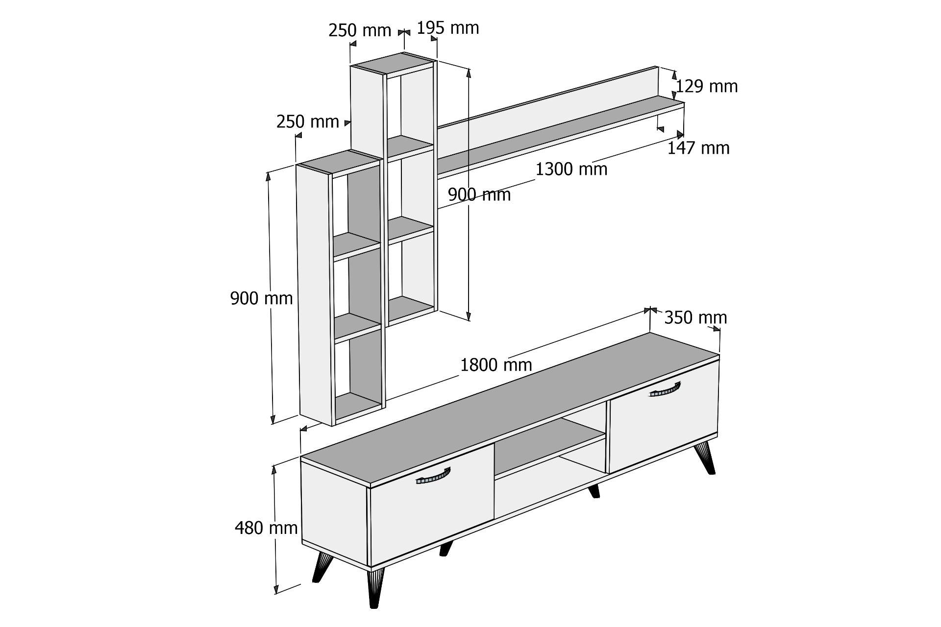 Pack muebles TV Pavía