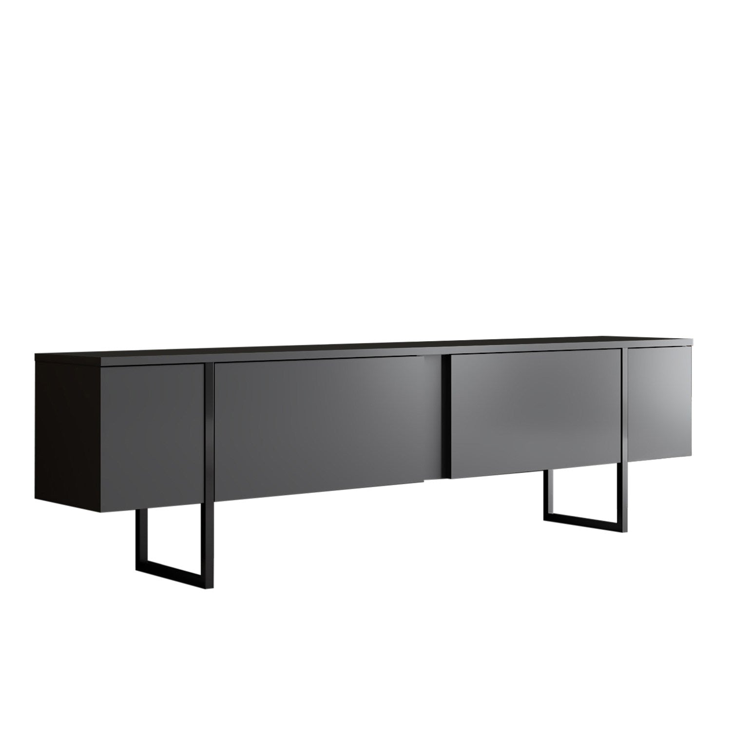 Mueble TV Brune negro 180x30x50cm