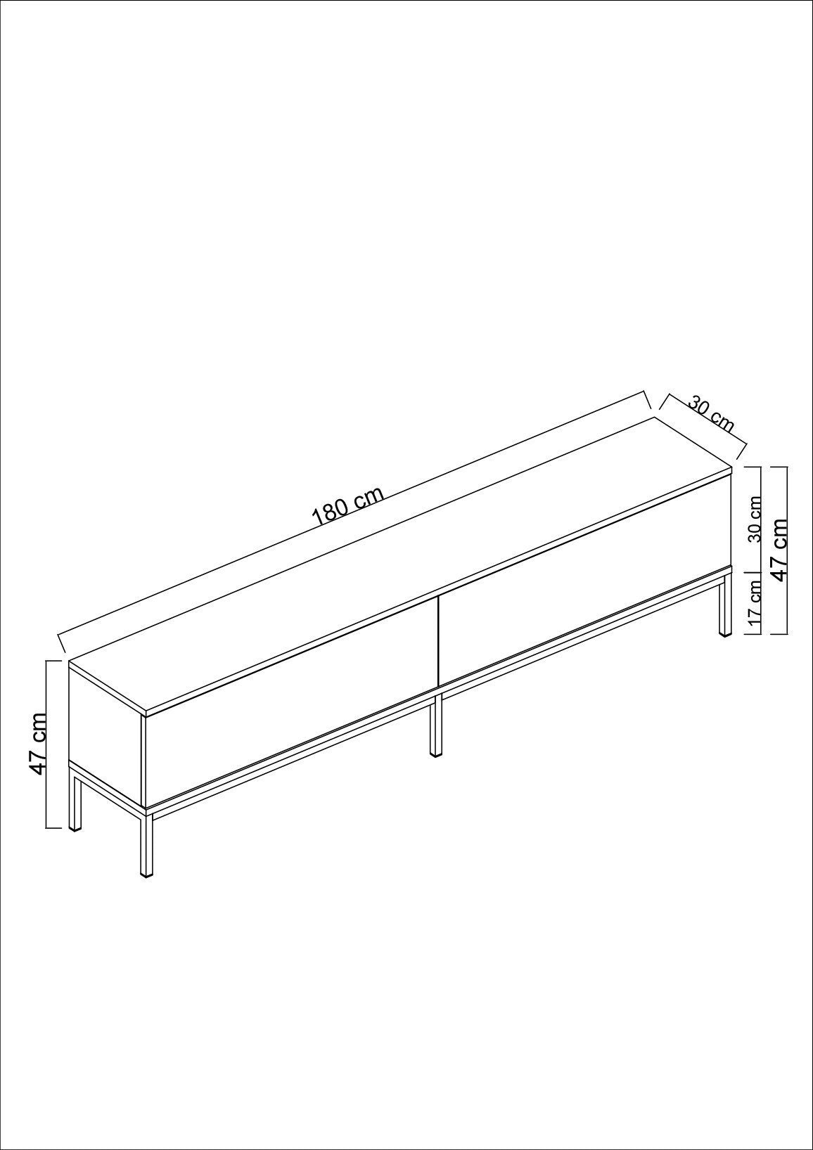 Mueble TV Maroni 180x30x47cm