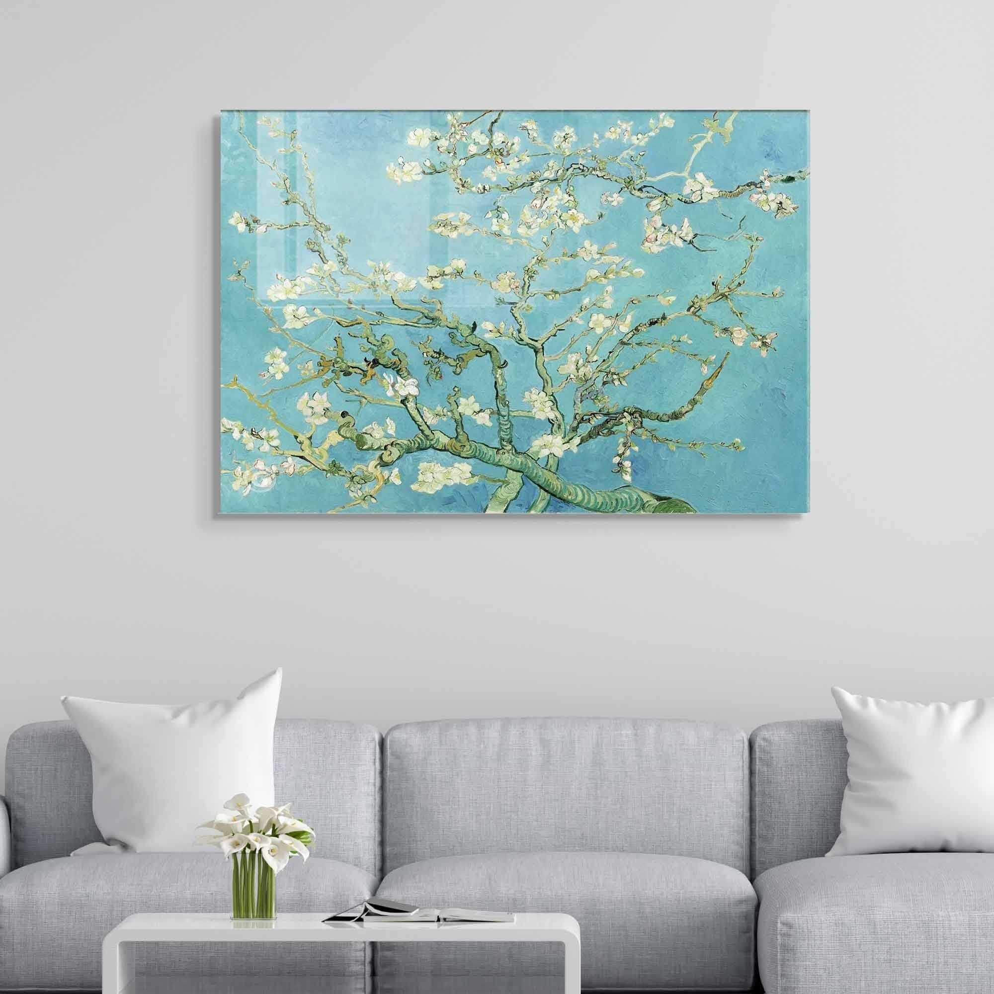 Cuadro cristal templado Blue Blossom 100x70cm