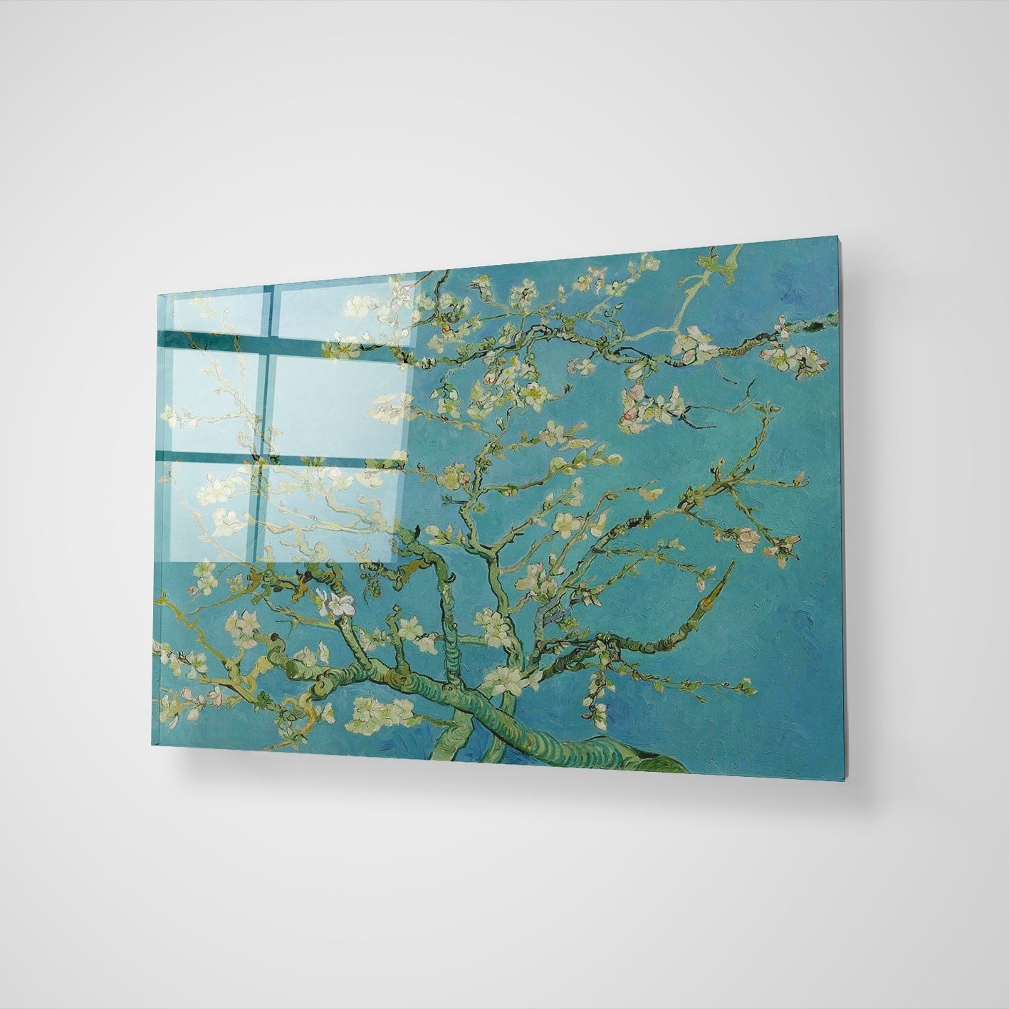 Cuadro cristal templado Blue Blossom 100x70cm