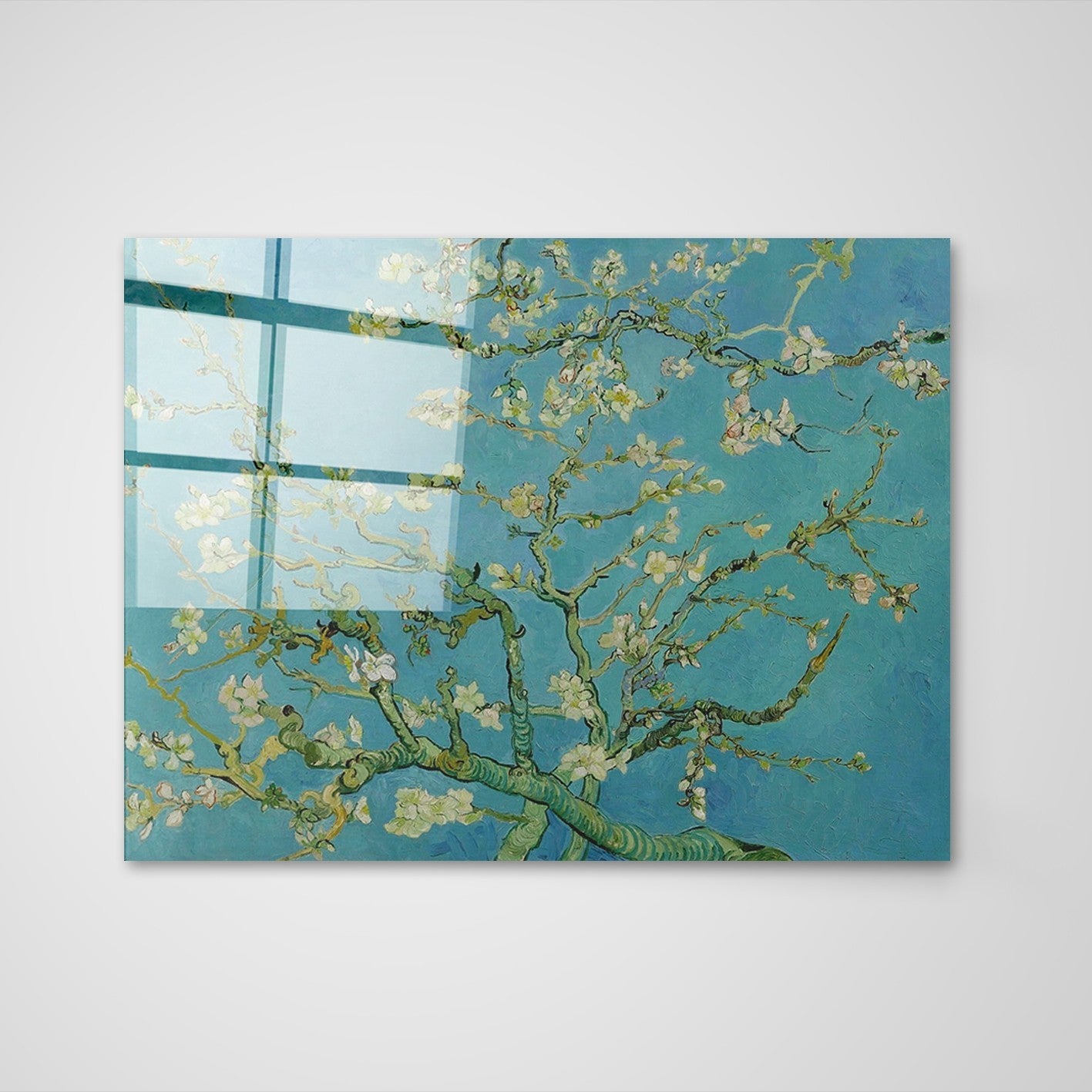 Cuadro cristal templado Blue Blossom 100x70cm