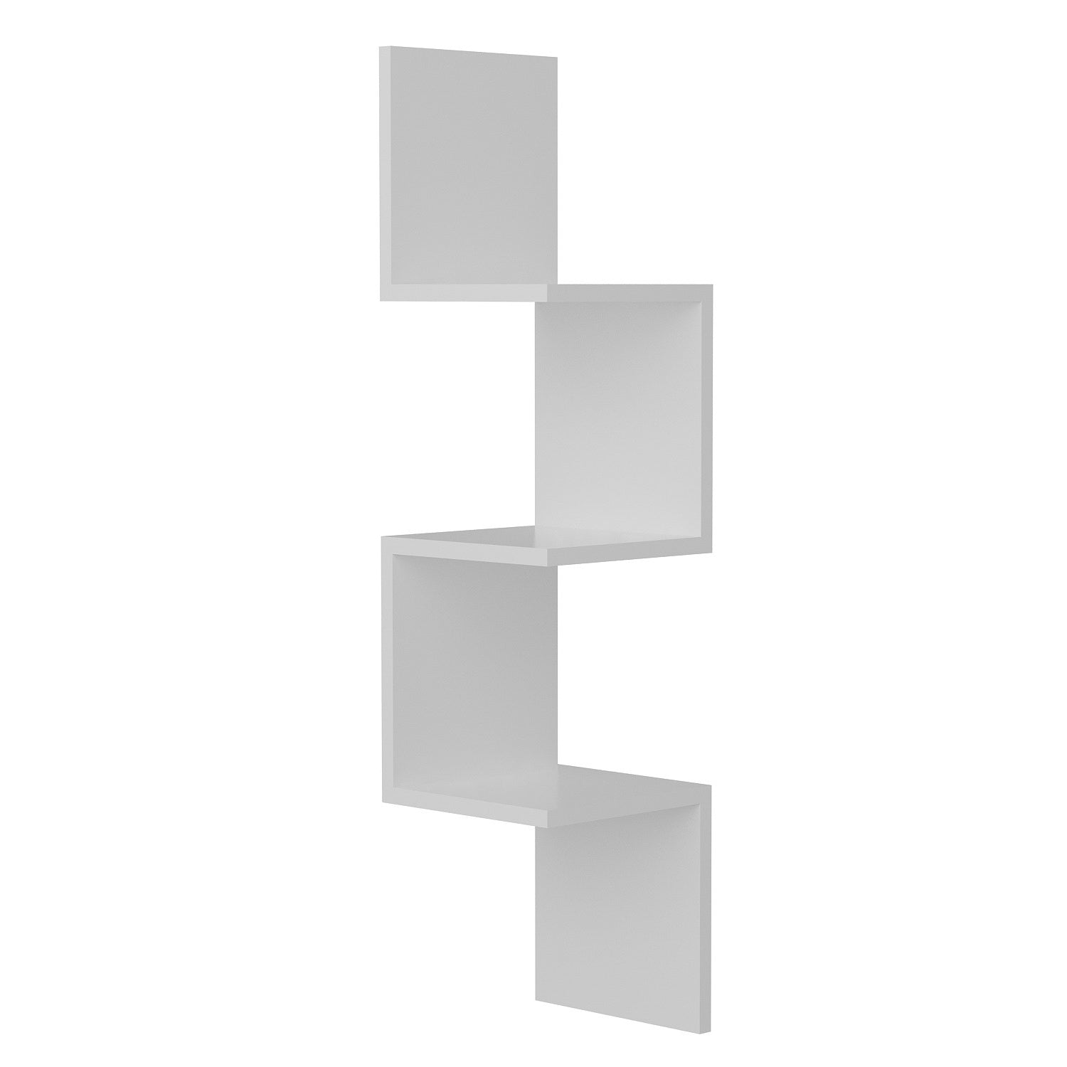 Estante de pared esquinero Mena blanco 25x25x105cm