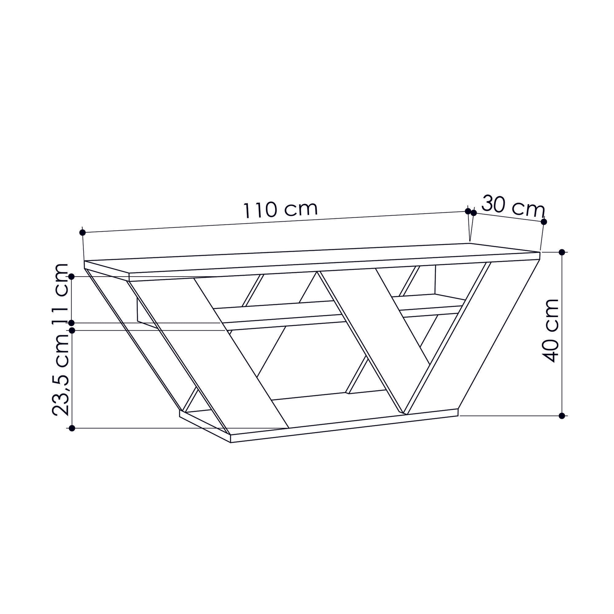 Mueble TV Gournes 110x30x40cm