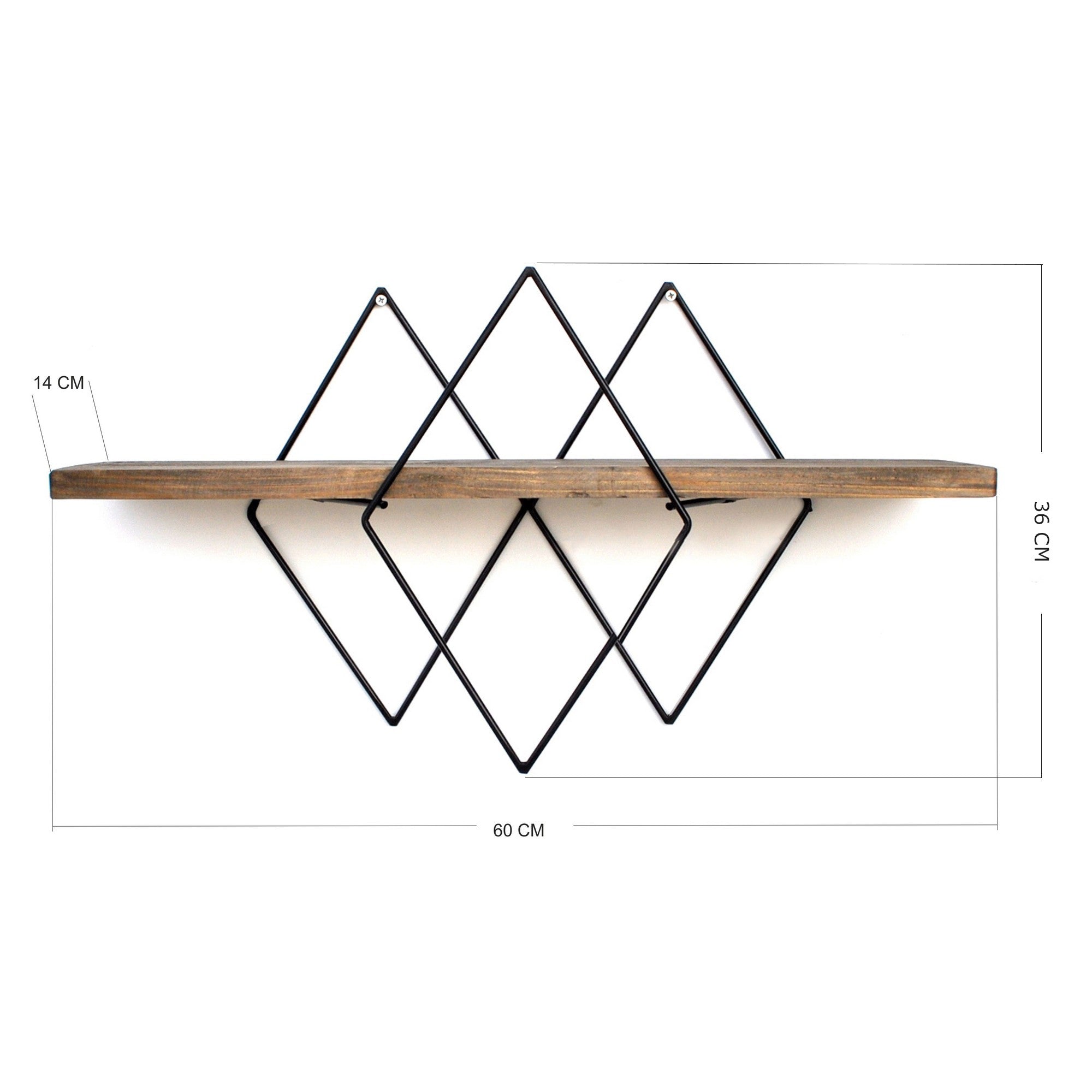 Estante de pared Embu 60x14x36cm