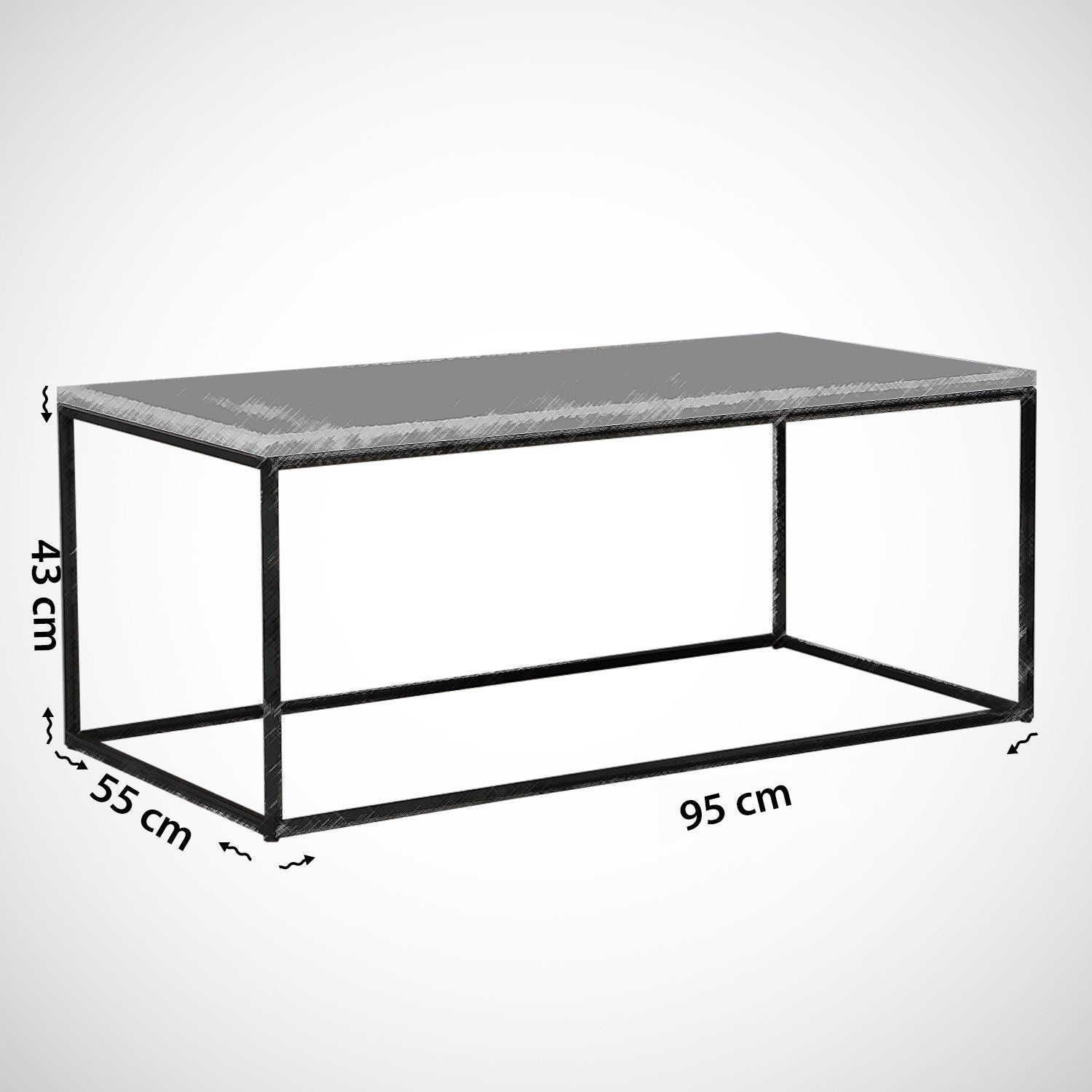 Mesa de centro Elati 95x55x43cm