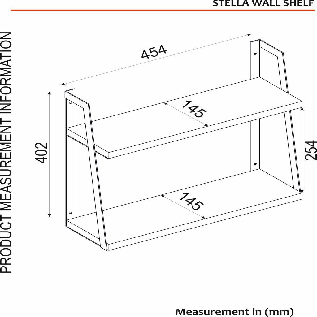 Estante de pared Auch 45x15x40cm