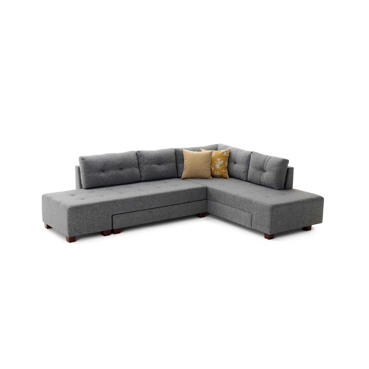 Sofá cama Lurin gris claro 280x206x85cm