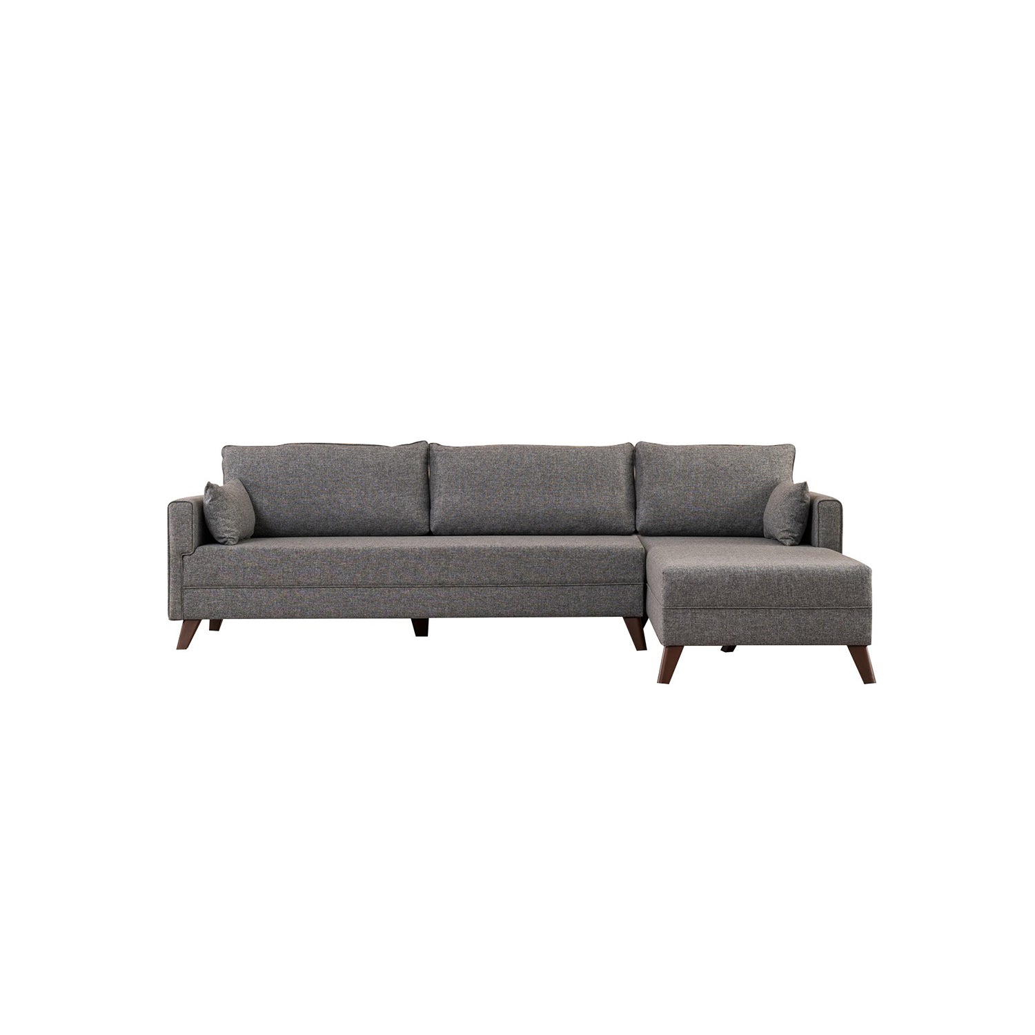 Sofá con chaiselongue Amalfi gris 275x165x85cm