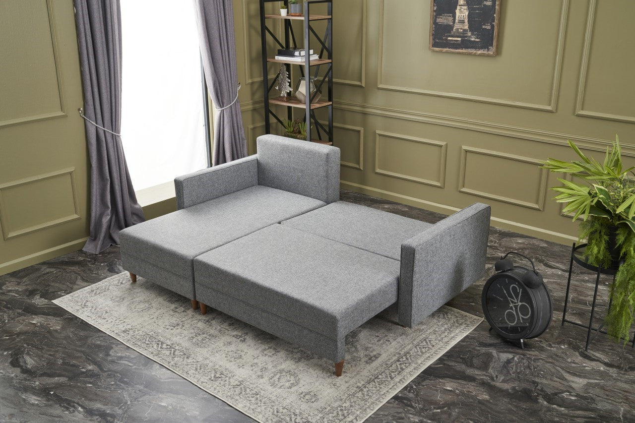 Sofá cama Dilla gris 215x150x80cm