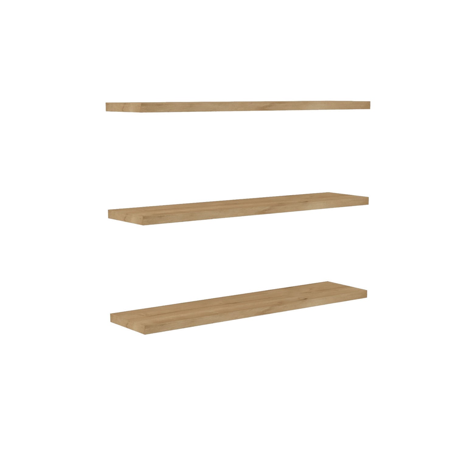 Set de estantes de pared Toscana Madera 60x15x2cm