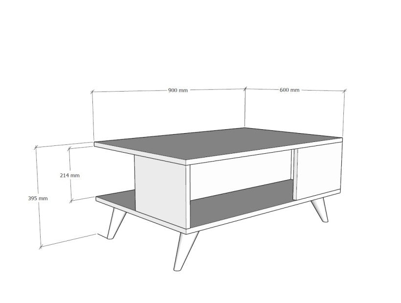 Mesa de centro Orleans 90x60x40cm