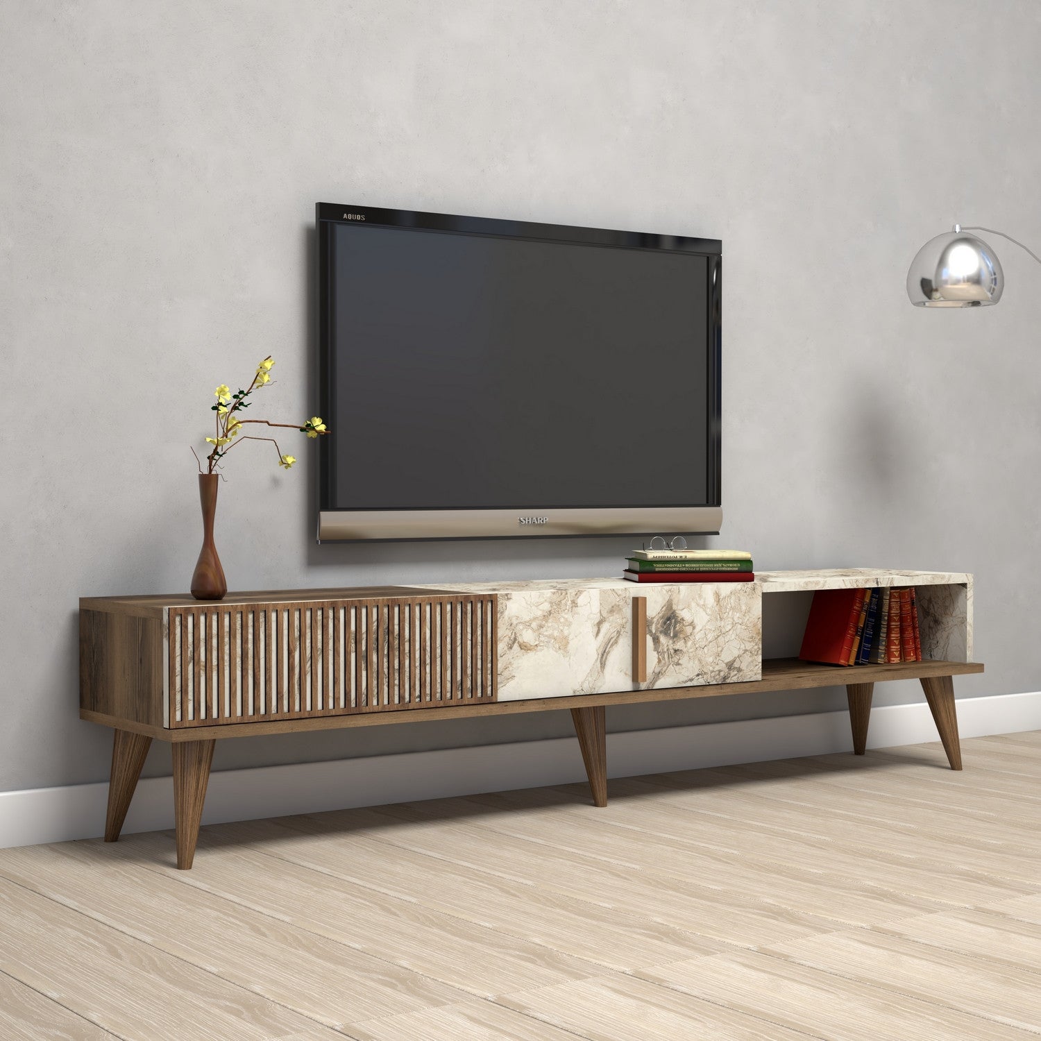 Mueble TV Neu Blanco 180x35x40cm