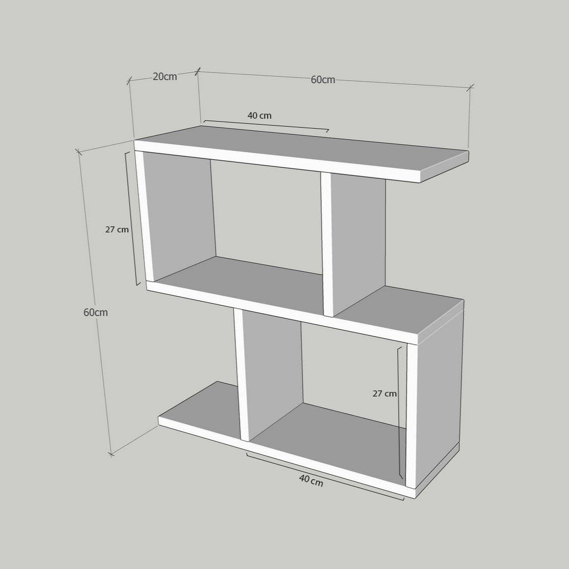 Mesa Auxiliar Hana Blanca 60x20x60cm