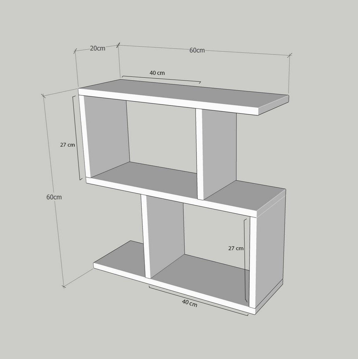 Mesa Auxiliar Hana Antracita 60x20x60cm