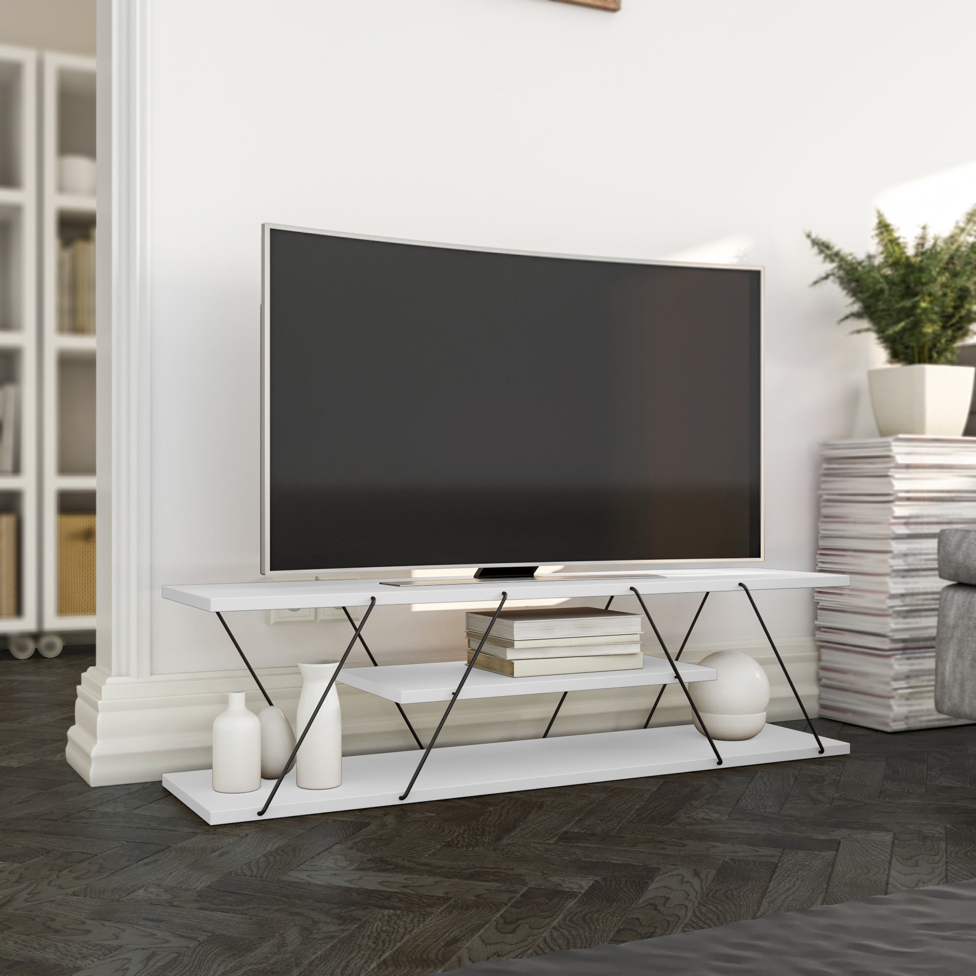 Mueble TV Mira Blanco 120x30x33cm