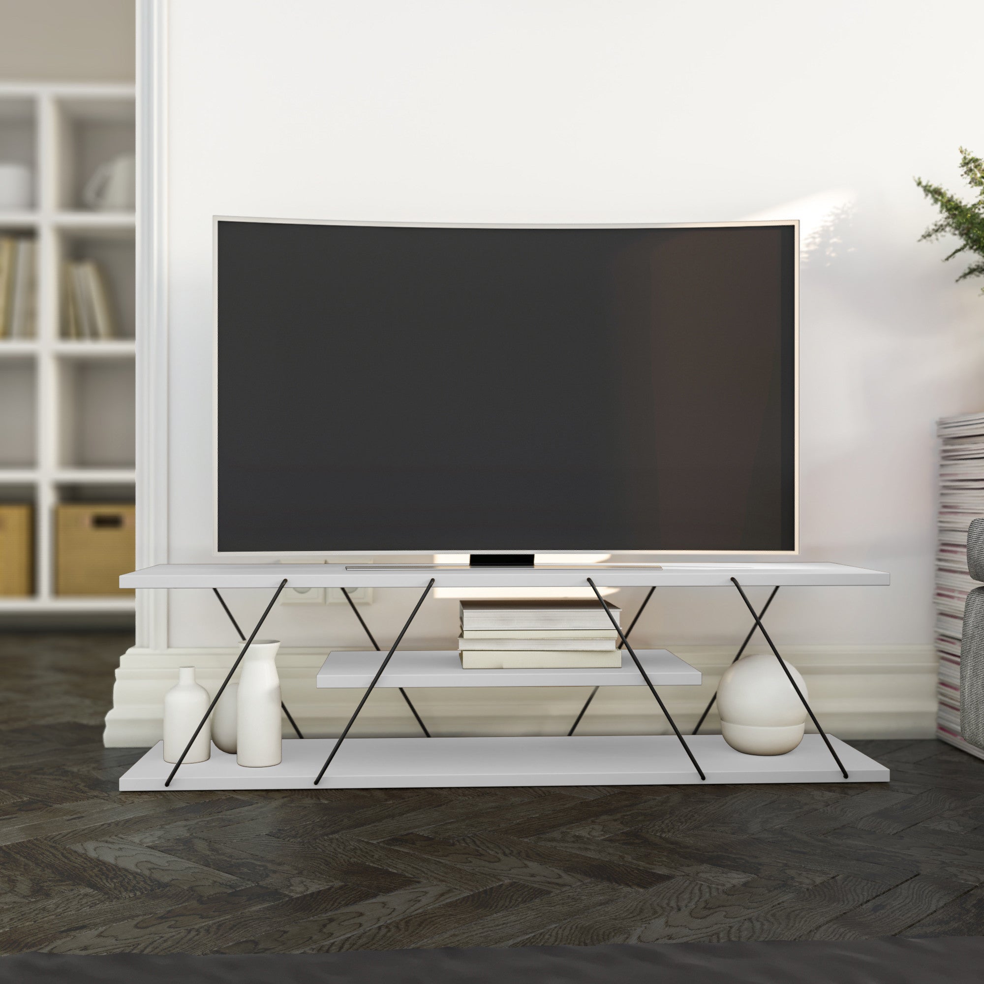 Mueble TV Mira Blanco 120x30x33cm