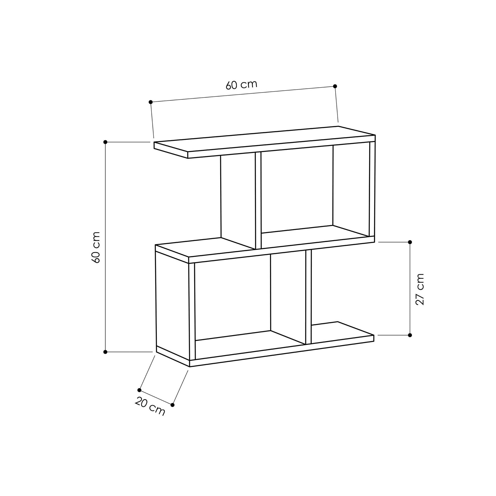 Mesa Auxiliar Hana Roble 60x20x60cm