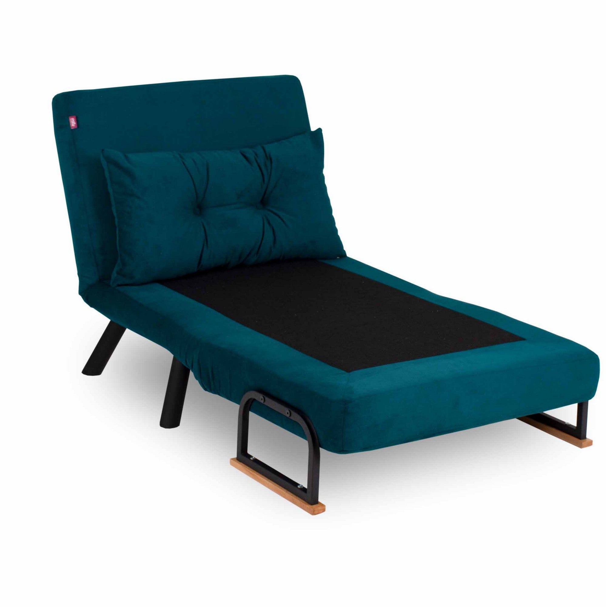 Sillón cama Brigitte azul 60x78x78cm