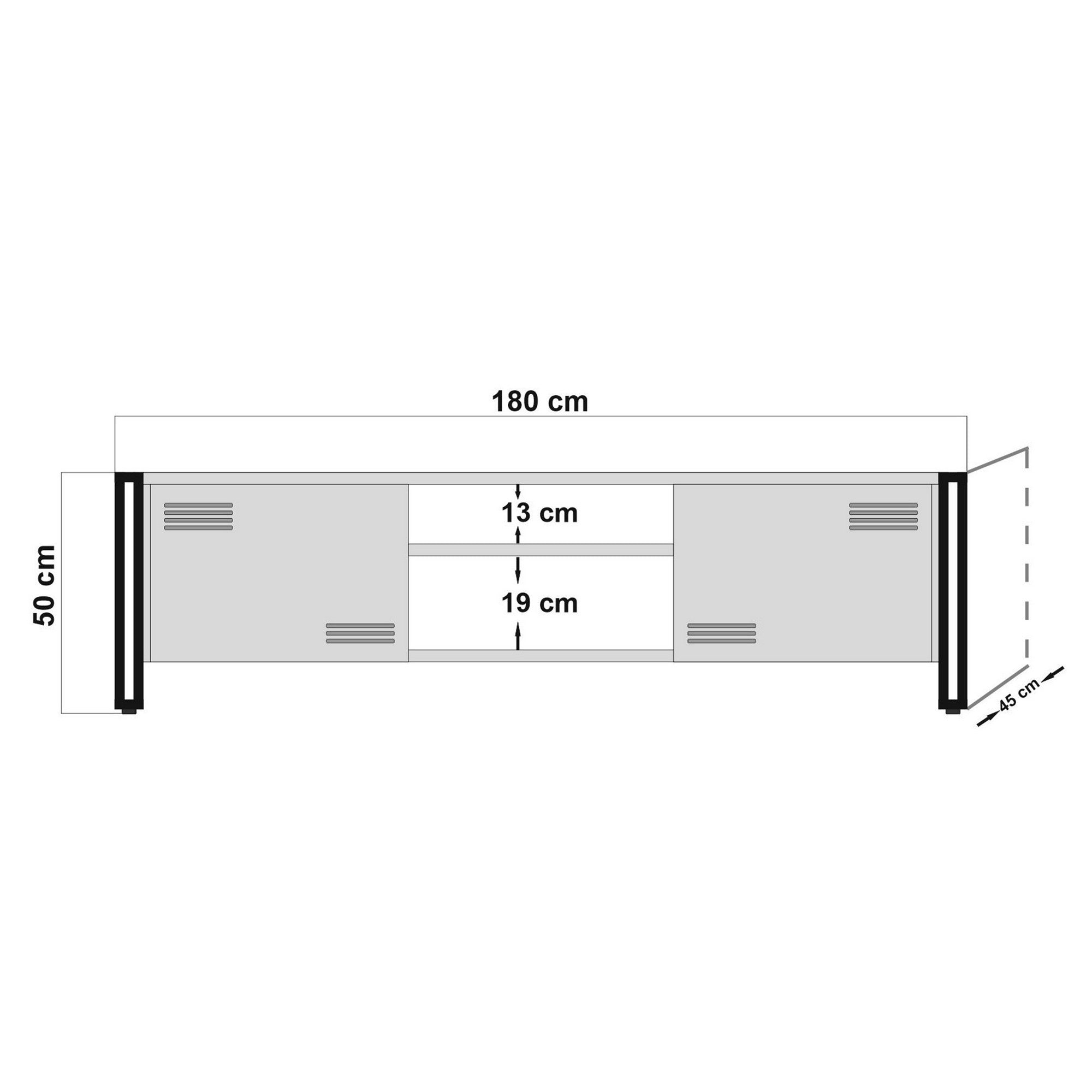 Mueble TV Roussel 180x45x50cm