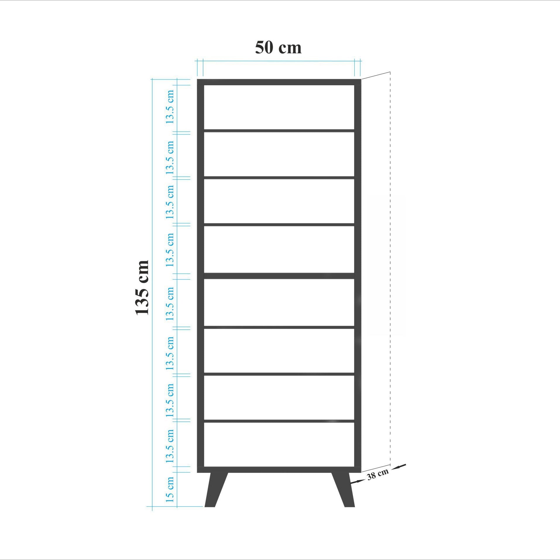 Zapatero Sheldon 50x38x135cm