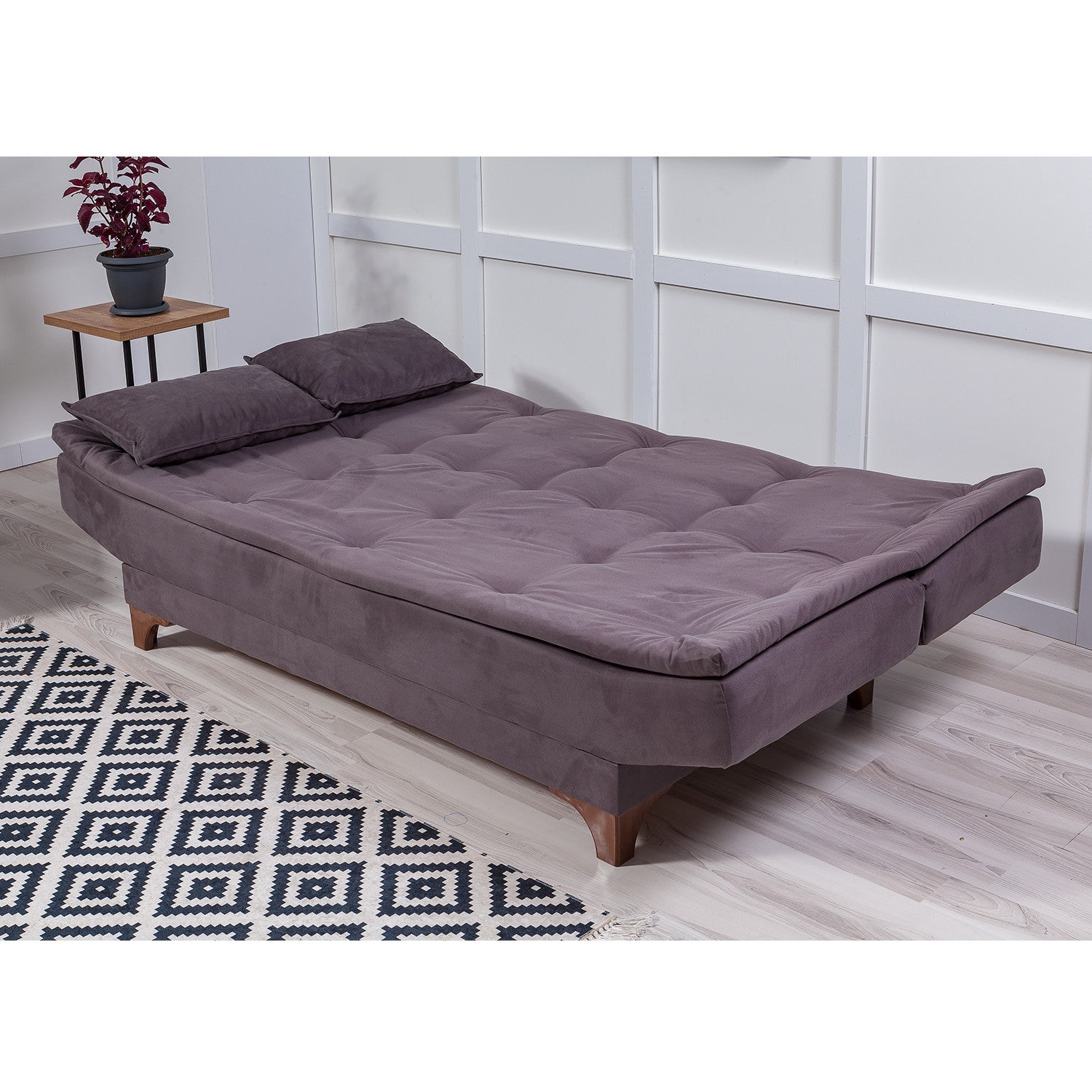 Sofá cama Din morado 190x85x85cm